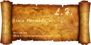Lucz Hermiás névjegykártya
